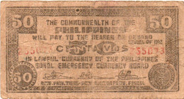 PHILIPPINES 50 CENTAVOS-PHILIPPINES-BOHOL EMERGENCY CURRENCY BOARD-1942   VF - Philippines