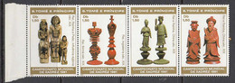 1981 Sao Tome St. Thomas Chess Echecs Complete Set Of 8 MNH - Ajedrez