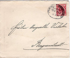 51098 - Deutsches Reich - 1898 - 10Pfg. Adler EF A Bf COELN-BERGNEUSTADT BAHNPOST ZUG 214 -> BERGNEUSTADT - Lettres & Documents