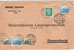 51130 - Deutsches Reich - 1932 - Nothilfe-Zusammendruck MiF A Bf. HELMSTEDT -> Braunschweig - Cartas & Documentos