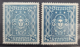 AUSTRIA 1922/24 - MLH - ANK 399a, 399b - Lz 12 1/2 - 25K - Ungebraucht