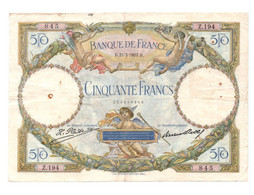 France 50 Francs 1927 P-77 Luc Oliver Maison Issue VF - 50 F 1927-1934 ''Luc Olivier Merson''