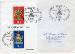 51137 - Bund - 1973 - IBRA-Block EF A FDC BONN -> Grosshimstedt - Briefe U. Dokumente