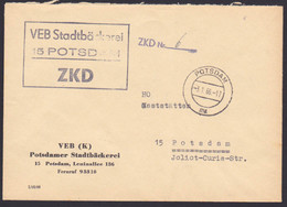Potsdam R3 ZKD VEB Stadtbäckerei In Schwarz Statt Violett 3.1.66, Interne Lfd. Bearbeitungs-Nr. - Service