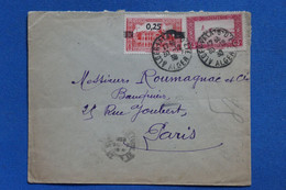 AR14 ALGERIE  BELLE LETTRE    1938   ALGER  POUR PARIS  FRANCE  +SURCHARGE    + AFFR.  INTERESSANT - Lettres & Documents