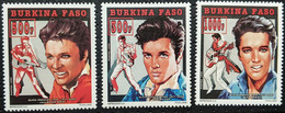 Burkina Faso, 1995, Mi 1345-1347, Elvis Presley, 3v, MNH. - Elvis Presley
