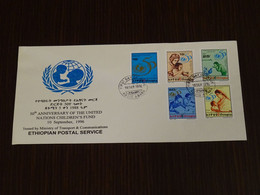 Ethiopia 1996 50th Anniv Of The United Nations Children's Fund (UNICEF) FDC VF - Ethiopie