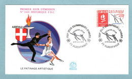 FDC France 1990 - XVIe - Jeux Olympiques D'hiver Albertville - Patinage Artistique YT 2633 - 73 Albertville - 1990-1999
