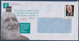 Fondation Abbé Pierre Destinéo 35g Oblitéré 18.11.10 Sur Enveloppe Cadre Philaposte - Storia Postale