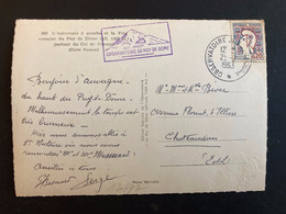 CP TP M. DE COCTEAU 0,20 OBL.25-7 1963 OBSERVATOIRE DU PUY DE DOME - 1961 Marianni Di Cocteau