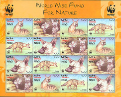ERITREE 2001 - W.W.F. - Faune - Loup Sauvage Des Sables - Feuillet - Eritrea