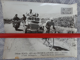 PHOTO CYCLISME VELO TOUR DE FRANCE 1952 14 EME ETAPE AIX EN PROVENCE AVIGNON BAUVIN S'EST ECHAPPE - Sports
