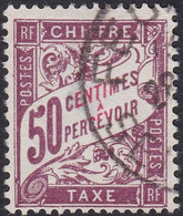 FRANCE, 1893-1935, Timbre Taxe, Impression En Rouge Dans Centimes à Percevoir ( Yvert 37) - Usados