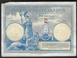 Regno Unito - Imperial Replay Coupon Da 2 1/2 D. (sovraprezzato 3 D.) - Britannia E Nave - 1933 - Lettres & Documents