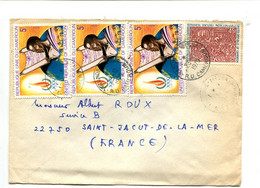 CAMEROUN 1979 - Affranchissement Multiple Sur Lettre - Droit De L'Homme - Kameroen (1960-...)
