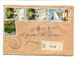 CAMEROUN 1978 - Affranchissement Sur Lettre Recommandée - Oiseaux / Télécom / Bois - Cameroon (1960-...)