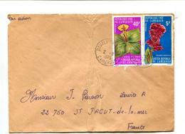 CAMEROUN Douala 1975 - Affranchissement Sur Lettre - Fleurs - Cameroon (1960-...)