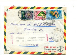 CAMEROUN Abong M'Bang 1972 - Affranchissement Sur Lettre - Fleurs / Fruits - Cameroon (1960-...)