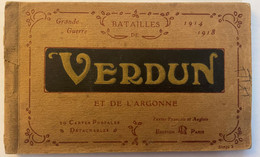 Carnet De 19 Cp - Batailles De La Grande Guerre 1914/1818 Verdun Et Argonne : Uniquement Villages + Moto - Verdun