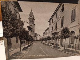 Cartolina Casciano Terme Via Roma E Albergo Roma Provincia Pisa 1961 - Pisa