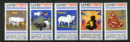 Ethiopie, Yvert 700/704**, Scott 695/699**, MNH - Ethiopie