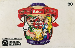 Phone Card Produced By Telebras In 1997- In Homage To Friburgo Kaiser Festival - Party Held From 09 To 18 May 1997 In Th - Musique