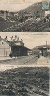 3 Cartes St Denis Martel Puy Isolu Seconde Carte Legerement Décollée  Gare Train - Stations - Met Treinen