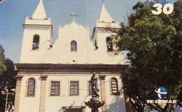 Phone Card Produced By Telemar In 1999 - Bairros Portuários Series - Santo Cristo Dos Milagres Church - Cultura