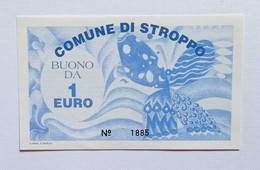 Comune Di Stroppo (CN) - Buono Da 1 Euro In Normale Circolazione Dal 22/12/1997 Al 06/01/1998 - Altri & Non Classificati