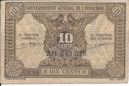 Indochine   -   10 Cents 1942    -   UNC - Indocina