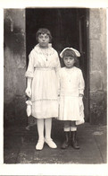 Carte Photo 2 Jeunes Filles - Children And Family Groups