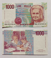 Banca D'Italia Lire 1000 Tipo Montessori 25/07/1991 FDS - Lotto Di 2 - 1000 Lire