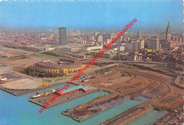 Cleveland - Aerial View Of The World Port - Baseball Stadium - Ohio United States - Cleveland