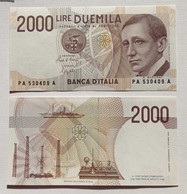 Banca D'Italia Lire 2000 Tipo Guglielmo Marconi D.M. 03/10/1990-24/10/1990 - Lotto Di 2 - 2000 Liras