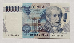 Banca D'Italia Lire 10000 Tipo A. Volta 22/11/1989 FDS - 10.000 Lire