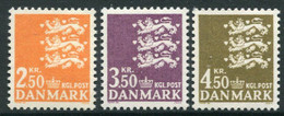 DENMARK 1972 Small Arms Definitive 2.50, 3.50, 4.50 Kr. MNH / ** Michel 526-28 - Unused Stamps