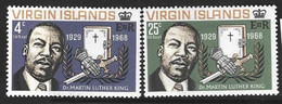 British Virgin Islands  1968  SG 226-7  Dr Martin Luther King  Mounted Mint - Iles Vièrges Britanniques