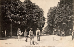 Dieulefit - Pittoresque - Les Promenades - Le Tram Tramway - Le Petit Vendeur De Journaux - Petit Métier - Dieulefit