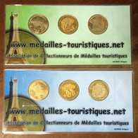 2 ENCARTS DE 3 JETONS TOURISTIQUE MONNAIE DE PARIS ARTHUS AB ET MEDAILLES ET PATRIMOINE JETON MEDALS COINS TOKENS - 2011