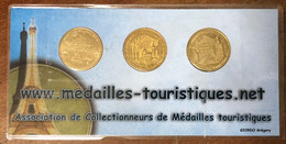 1 ENCART DE 3 JETONS TOURISTIQUE 1 MONNAIE DE PARIS, 1 ARTHUS AB ET 1 MEDAILLES ET PATRIMOINE JETON MEDALS COINS TOKENS - 2011
