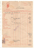 Facture Hôtel Restaurante Gran Duval Barcelona 1951 - Format : 28.5x19 Cm - Spanien