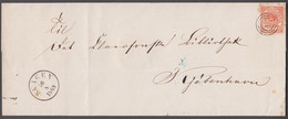 1868. DANMARK. Large Oval Type.__ 4 Skilling. Perf. 13x12½ On Long Cover To Kjøbenhavn Cance... (Michel 13Aa) - JF517069 - Cartas & Documentos