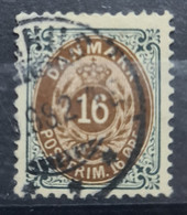 DENMARK 1875 - Canceled - Sc# 30 - Gebruikt