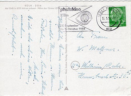 51150 - Bund - 1958 - 10Pfg. Heuss I EF A AnsKte KOELN - PHOTOKINA ... -> Muelheim - Photographie