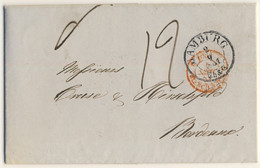 HAMBOURG / HAMBURG - 1851 EL From ALTONA, Via Hamburg, To Bordeaux, France - Prephilately