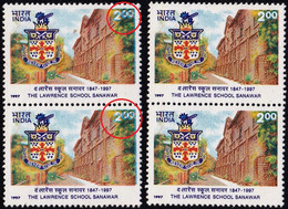 THE LAWRENCE SCHOOL- SANAWAR- 2 X PAIRS  ERROR WITH NORMAL- INDIA-MNH- SCARCE-BR1-52 - Errors, Freaks & Oddities (EFO)