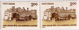 HEALTH- TATA MEMORIAL CANCER HOSPITAL- 2 X ERROR WITH NORMAL STAMP-INDIA-MNH- SCARCE-BR1-52 - Errors, Freaks & Oddities (EFO)