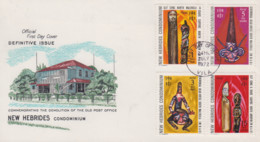 Enveloppe  FDC  1er  Jour   NOUVELLES  HEBRIDES   Art  Indigéne   1972 - FDC