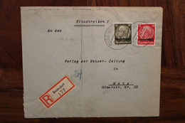 1941 Bouzonville Busendorf Löthringen Dt Reich Lorraine Cover Occupation Besetzung Einschreiben Reco Registered Zeitung - 2. Weltkrieg 1939-1945