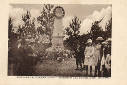 Pouligney-Lusans. Monument Aux Soldats Morts. (Animée, Enfants) Vue Rare. - Other Municipalities